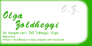 olga zoldhegyi business card